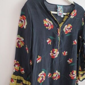 Johnny Was Long Sleeve Floral Tunic